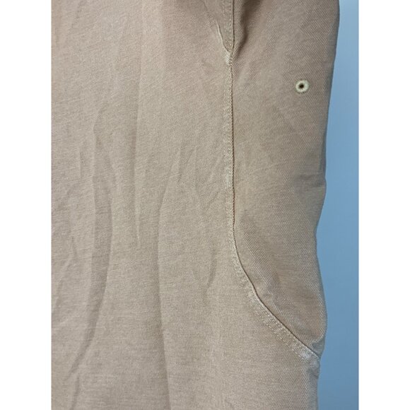 Mens Lululemon Beige Button-Up Long Sleeve Twill Stretch Shirt L/XL Nude 7328 - Picture 7 of 10